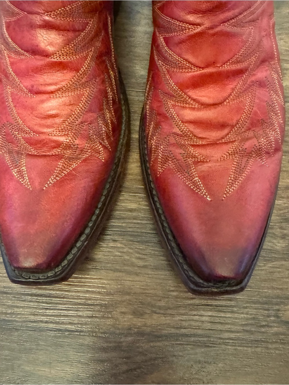 LUCCHESE Priscilla Cowgirl Boots Women's Size US 8 B Red Western Cowboy - Picture 5 of 16